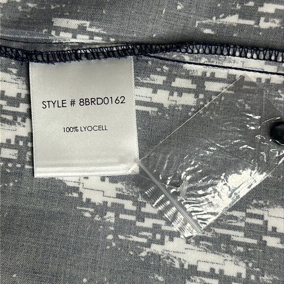 NWT Badgley Mischka Blue & White Printed Midi Length Tent Dress Size: M - Picture 10 of 14